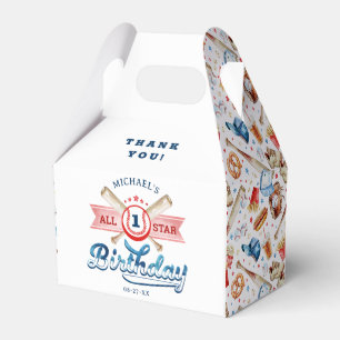 All-Star Baseball 1st Birthday Party Favour Boxes