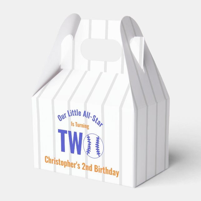 All-Star Baseball 2nd Birthday Favour Box (Front Side)