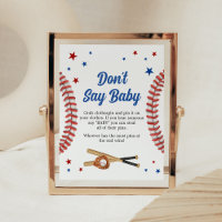 All Star Baseball Baby Shower Don't Say Baby