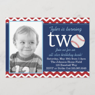 All-Star Baseball Birthday Bash Invitation