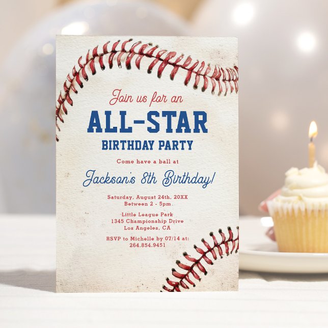 All-Star Baseball Birthday Invitation (Creator Uploaded)