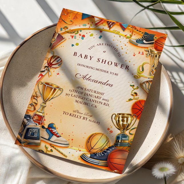 All Star Basketball Baby Shower Invitation (Creator Uploaded)