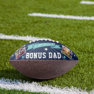 All Star Bonus Dad Custom Photo Football