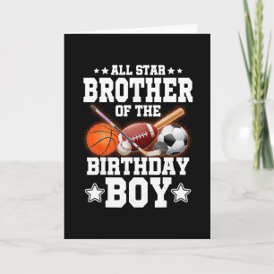All Star Brother Of The Birthday Boy Sketll Soccer Card