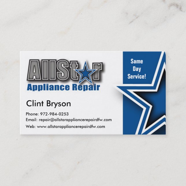 All Star Business Card (Front)