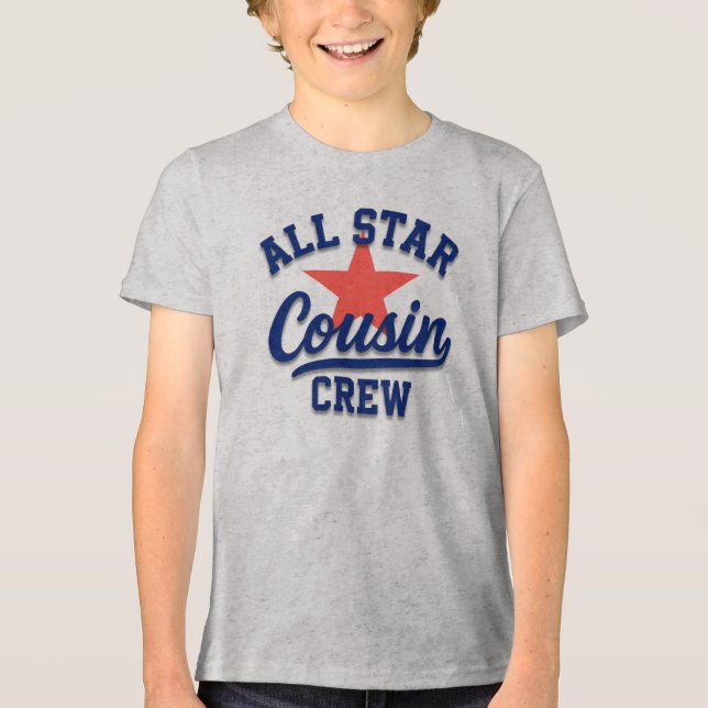 All Star Cousins Personalised T-Shirt Tri-Blend Shirt (Front)