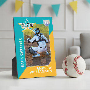 All Star Custom Baseball Card Photo Keepsake Plaque