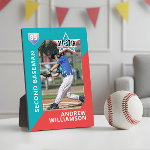 All Star Custom Baseball Card Photo Keepsake Plaque