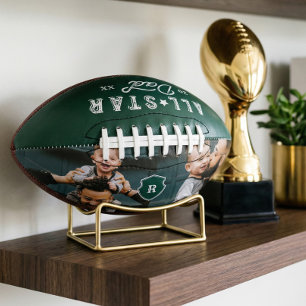 All Star Dad Gift For Dad Custom Photo & Monogram Football