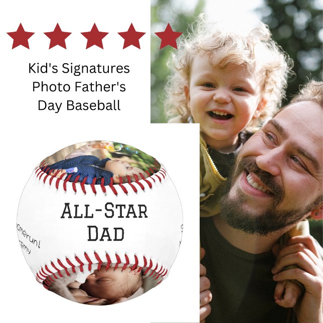 All-Star Dad Kid's Signatures Photo Father's Day Baseball (Kid's Signatures Photo Father's Day Baseball)