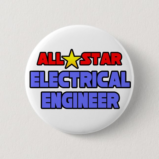 All Star Electrical Engineer 6 Cm Round Badge (Front)