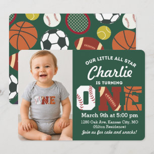 All-Star First Birthday Invitation