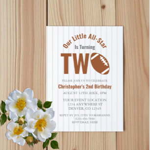 All-Star Football 2nd Birthday Invitation