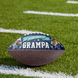 All Star Grampa   Custom Grandpa Photo Football