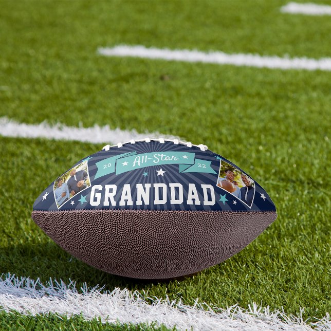 All Star Granddad | Custom Grandpa Photo Football (Creator Uploaded)