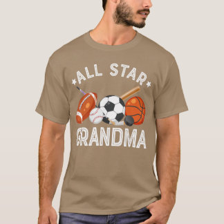 All Star Grandma ofhe Birthday Boy Basketball Socc T-Shirt