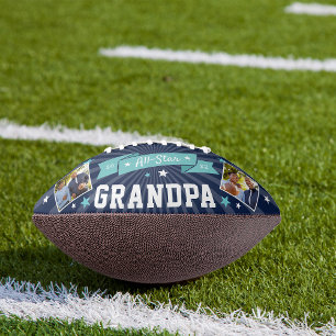 All Star Grandpa   Custom Photo Football
