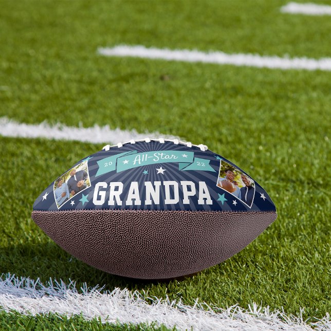 All Star Grandpa | Custom Photo Football (Creator Uploaded)