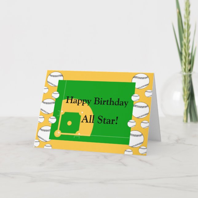 All Star Happy Birthday Card (Front)