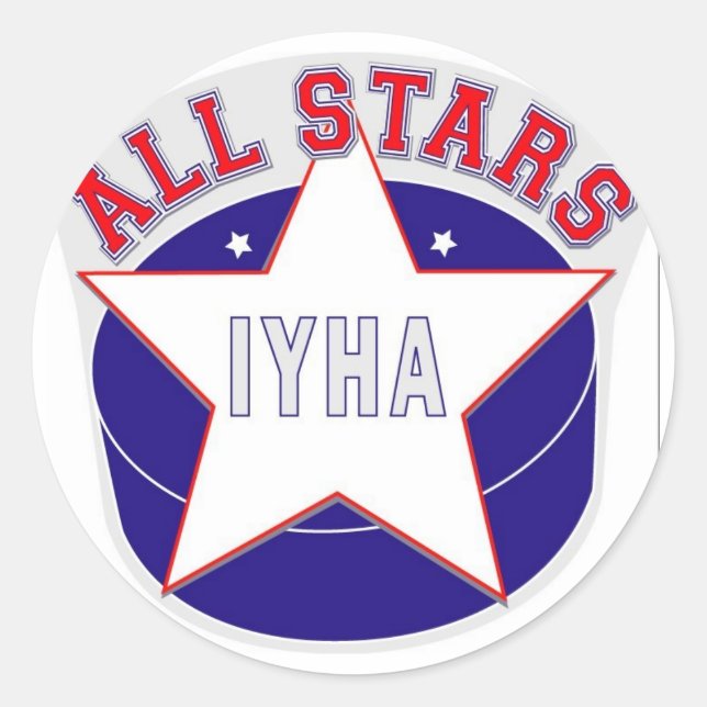 All Star Logo Classic Round Sticker (Front)