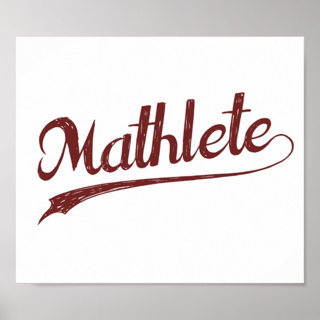 All Star Mathlete Math Athlete Poster (Front)