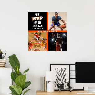 All Star MVP Player Team Logo Collage Graduation Poster