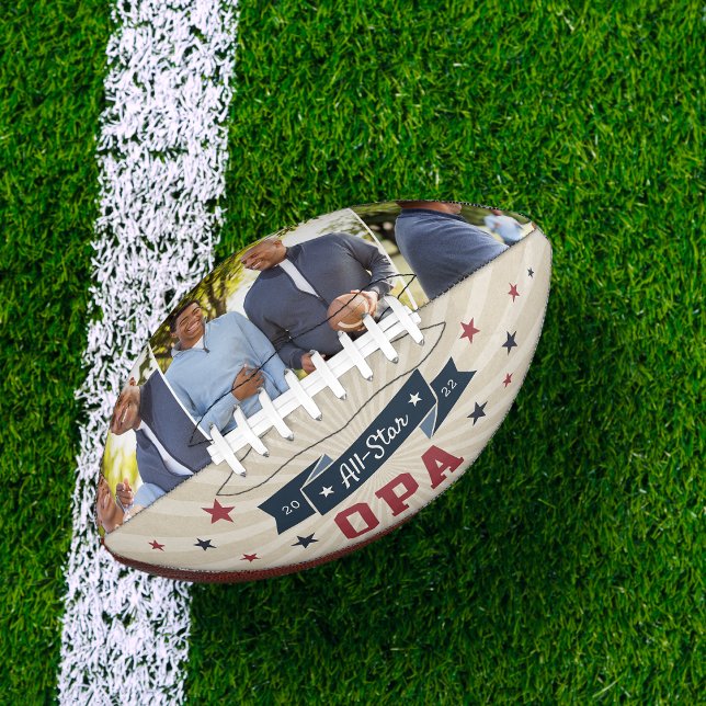 All Star Opa | Custom Grandpa Photo Football (Creator Uploaded)