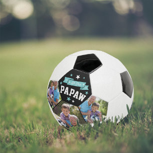 All Star Papaw Custom Grandpa Photo Soccer Ball
