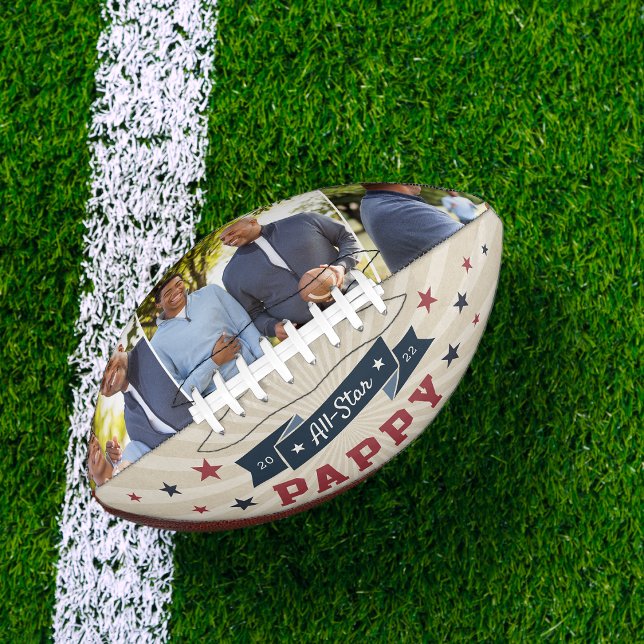 All Star Pappy | Custom Grandpa Photo Football (Creator Uploaded)