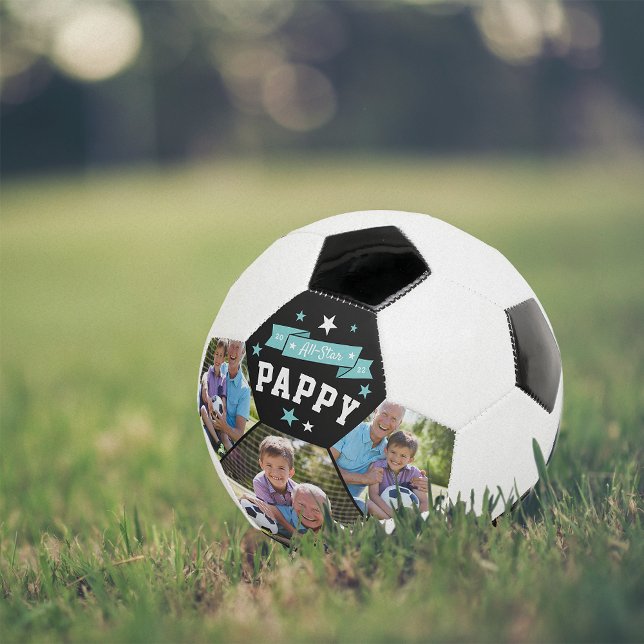 All Star Pappy | Custom Grandpa Photo Soccer Ball (Creator Uploaded)