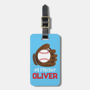 All-Star Personalised Boy's Baseball Luggage Tag