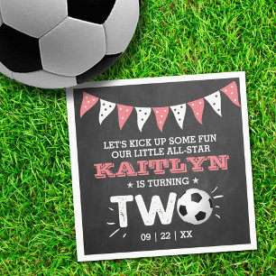 All-star Soccer Ball 2nd Birthday Napkin
