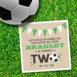 All-star Soccer Ball 2nd Birthday Napkin
