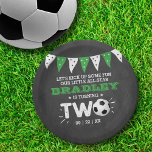 All-star Soccer Ball 2nd Birthday Paper Plate<br><div class="desc">Celebrate in style with these trendy 2nd birthday party paper plates. The design is easy to personalise with your own wording and your family and friends will be thrilled when they see these fabulous party plates. Matching items can be found in the collection.</div>