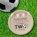 All-star Soccer Ball 2nd Birthday Paper Plate<br><div class="desc">Celebrate in style with these trendy 2nd birthday party paper plates. The design is easy to personalise with your own wording and your family and friends will be thrilled when they see these fabulous party plates. Matching items can be found in the collection.</div>
