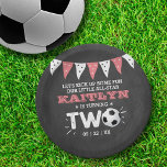 All-star Soccer Ball 2nd Birthday Paper Plate<br><div class="desc">Celebrate in style with these trendy 2nd birthday party paper plates. The design is easy to personalise with your own wording and your family and friends will be thrilled when they see these fabulous party plates. Matching items can be found in the collection.</div>