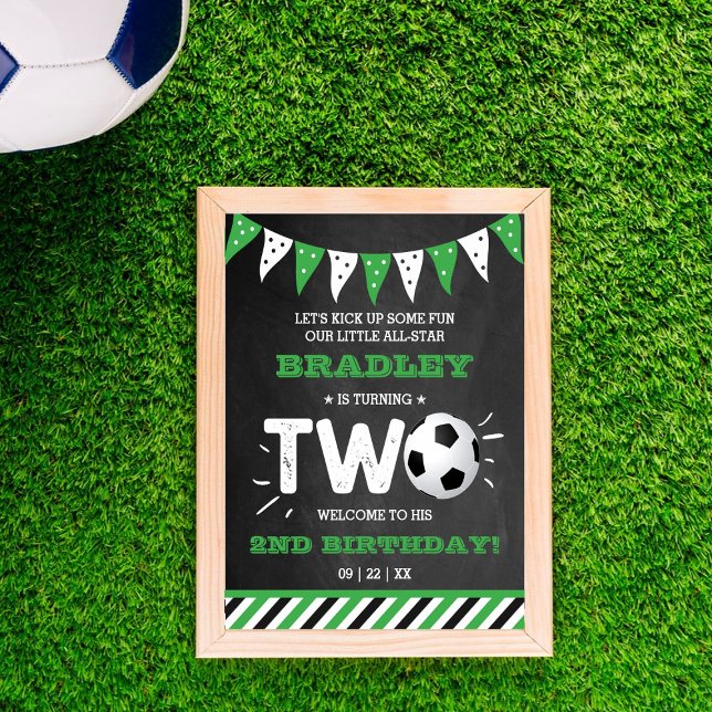 All-star Soccer Ball 2nd Birthday Welcome Poster (Creator Uploaded)