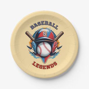 All-Star Spirit: Classic Baseball Essentials Sport Paper Plate