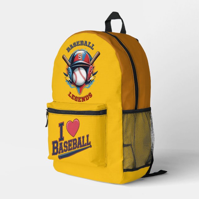 All-Star Spirit: Classic Baseball Essentials Sport Printed Backpack (Back Corner Right)