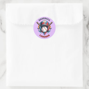 All-Star Spirit: Classic Baseball Essentials Sport Round Sticker