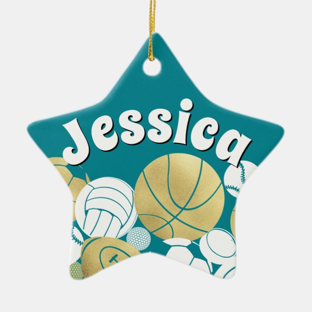 All Star Sports Ceramic Tree Decoration (Front)