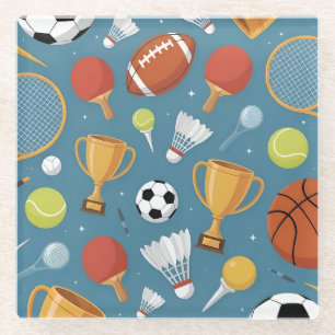 All-Star Sports Medley Party Glass Coaster