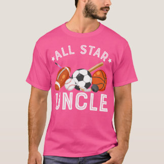 All Star Uncle Of The Birthday Boy Basketball Socc T-Shirt