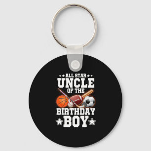 All Star Uncle Of The Birthday Boy Sketll Soccer S Key Ring