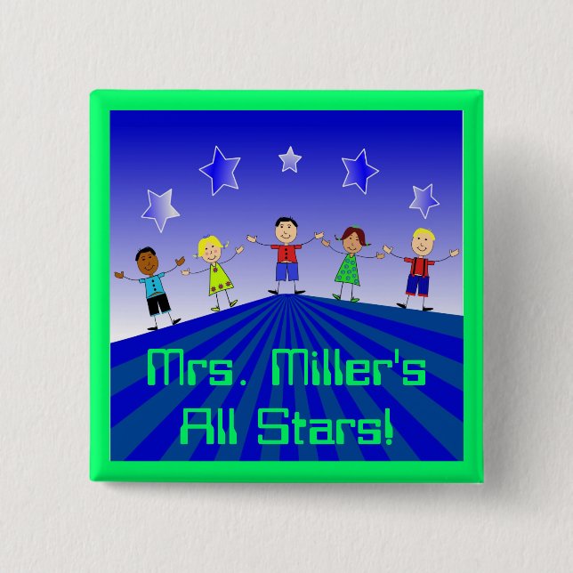 All Stars Custom Button Pin (Front)