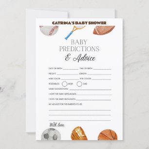All Stars Sports Baby Shower - Editable Name, 5x7 Invitation