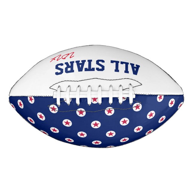 All Stars Sports Team Year Red White Blue Awards  Football (Front)