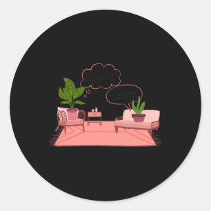 All Stems From How I Grew Up Fun Therapist Mental  Classic Round Sticker