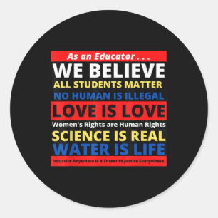 All Students Lives Diversity Awareness Anti Bully  Classic Round Sticker