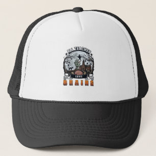 All Teacher Love Brains Halloween Zombie Hand Haun Trucker Hat